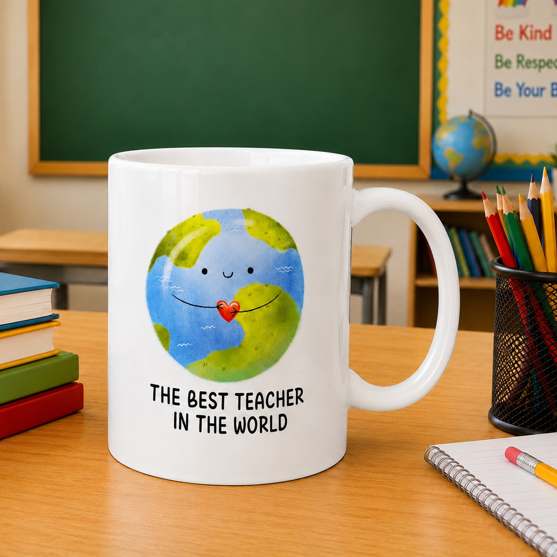 The Best Teacher in the World Mug – Teacher Gift