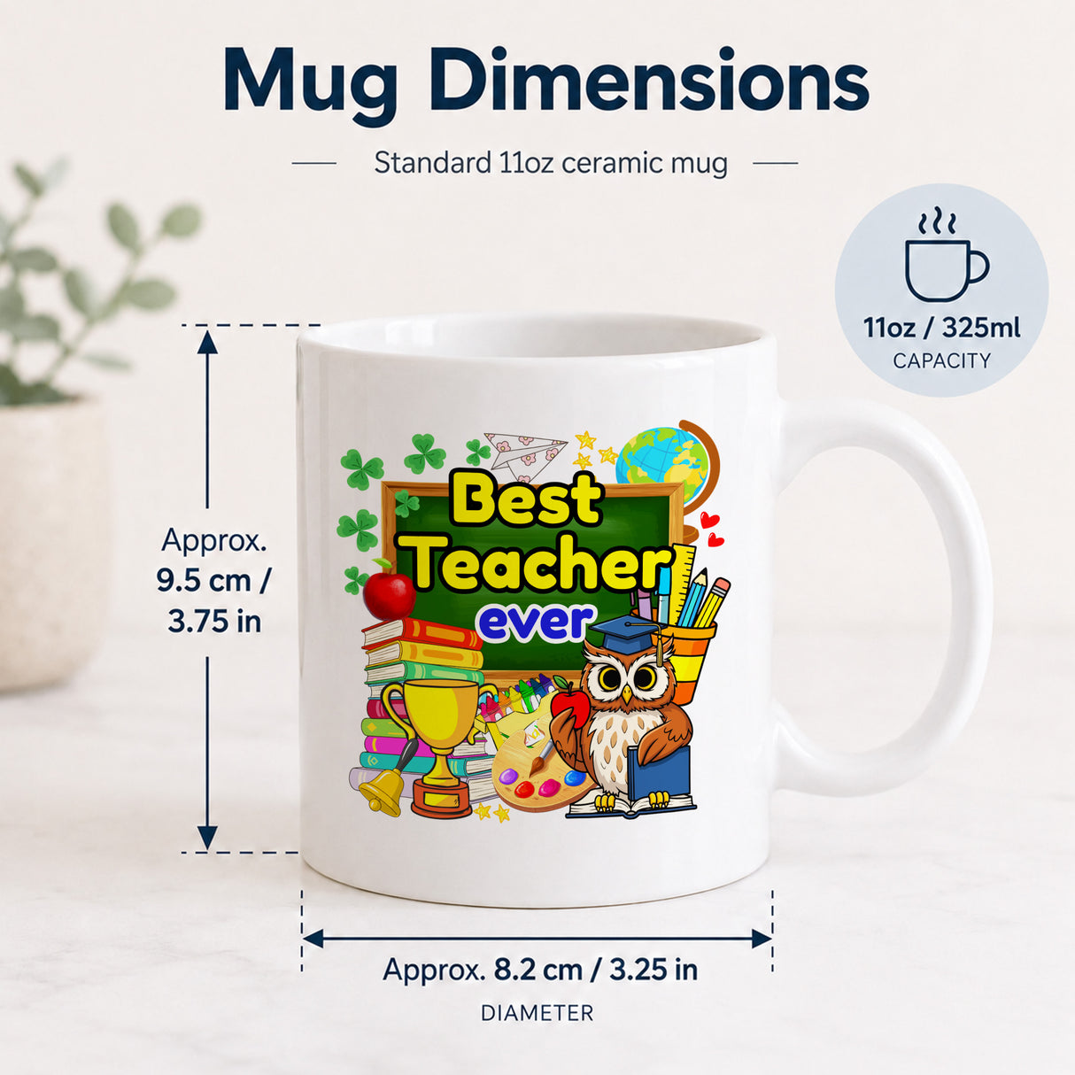 Best Teacher Ever Mug – Colourful Teacher Gift