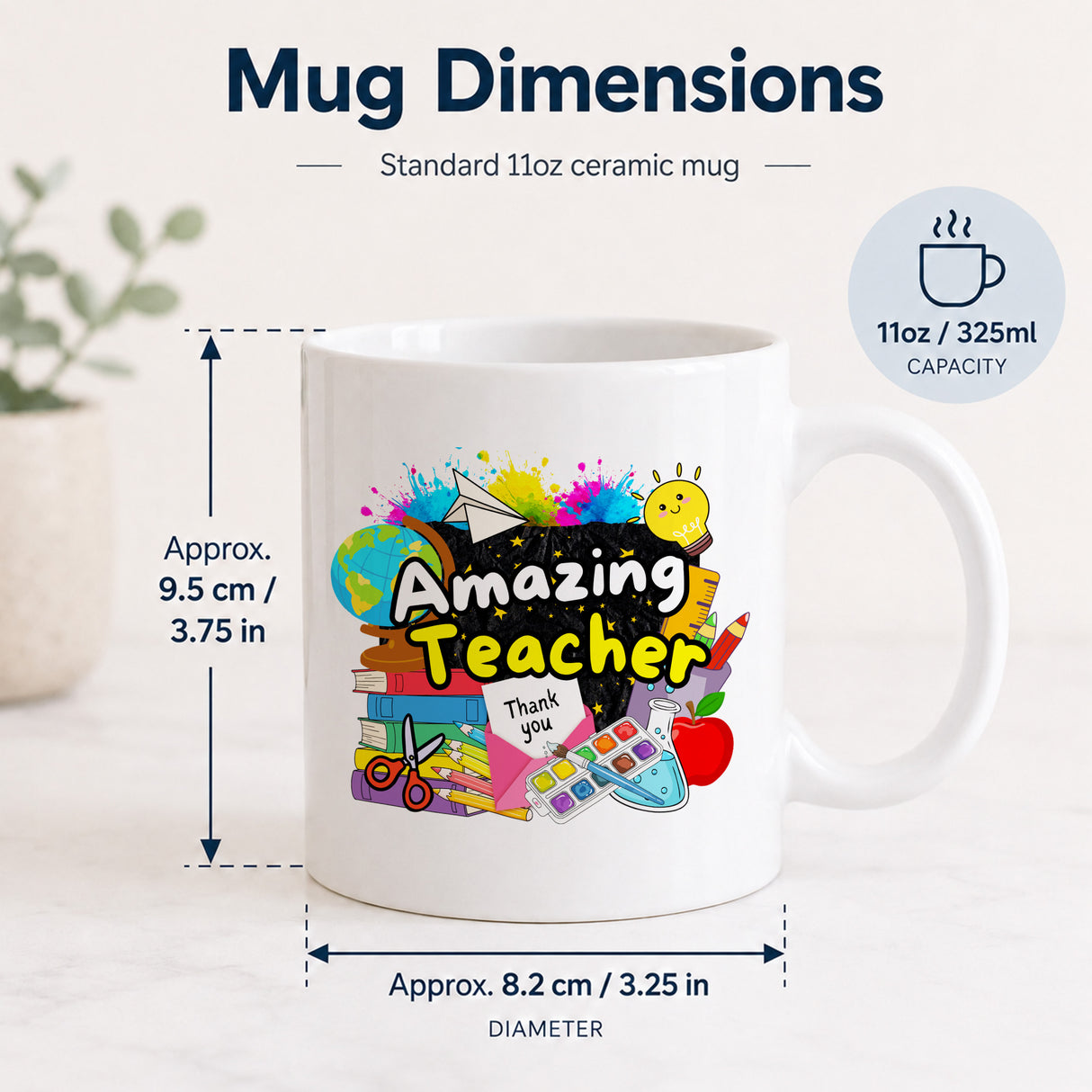 Amazing Teacher Mug – Colourful Teacher Thank You Gift