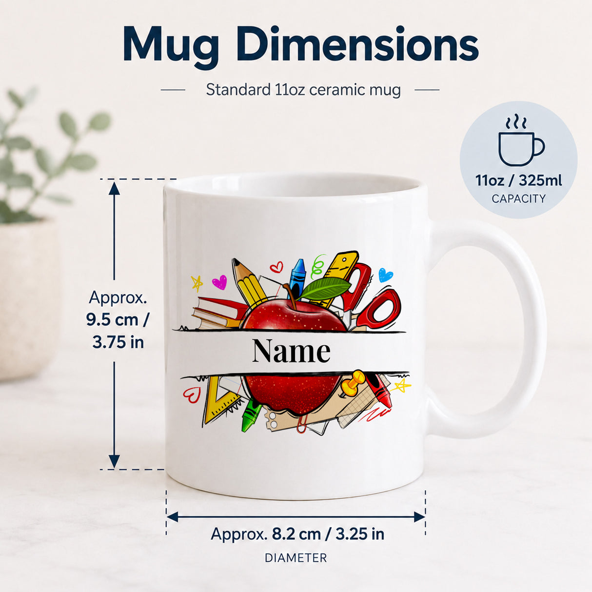Personalised Teacher Name Mug – Colourful Teacher Gift