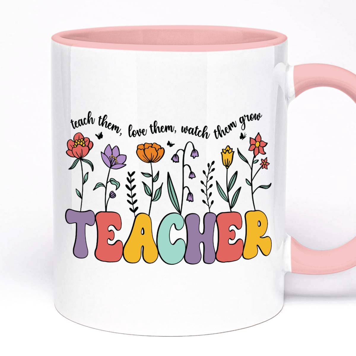 Teacher's Gift Mug, Custom Text Option, 11oz Ceramic