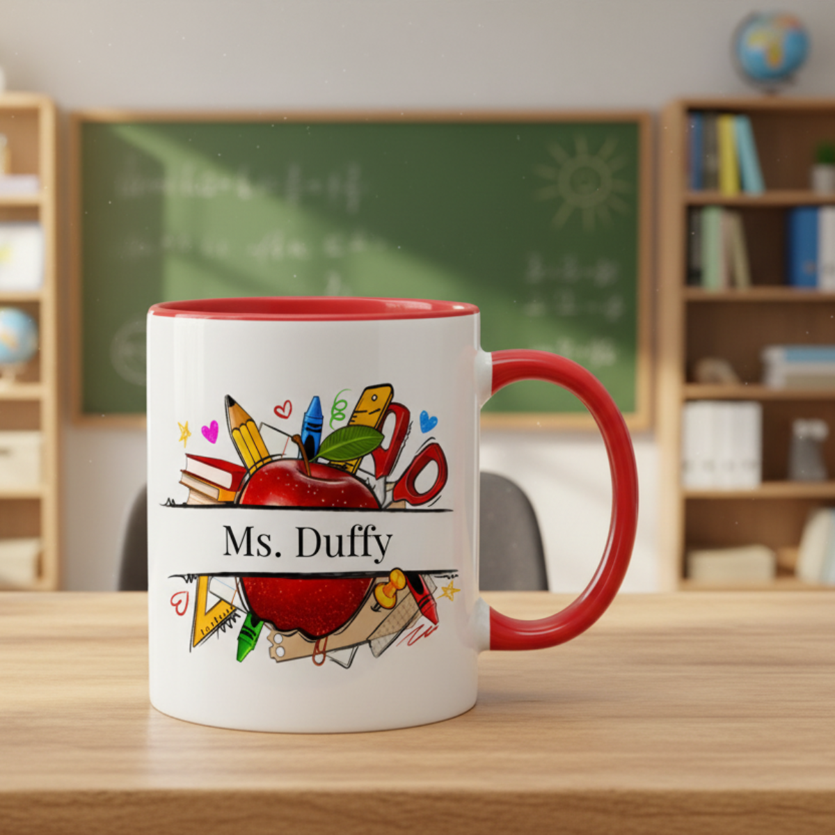 Personalised Tea Coffee Mug for Teacher, Ceramic 11oz Gift Mug