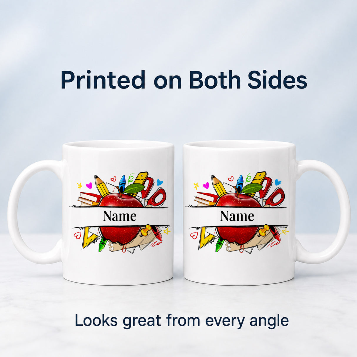 Personalised Teacher Name Mug – Colourful Teacher Gift