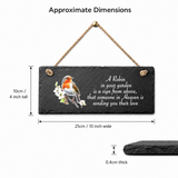 Robin Memorial Garden Slate Sign – Wall Hanging Decoration