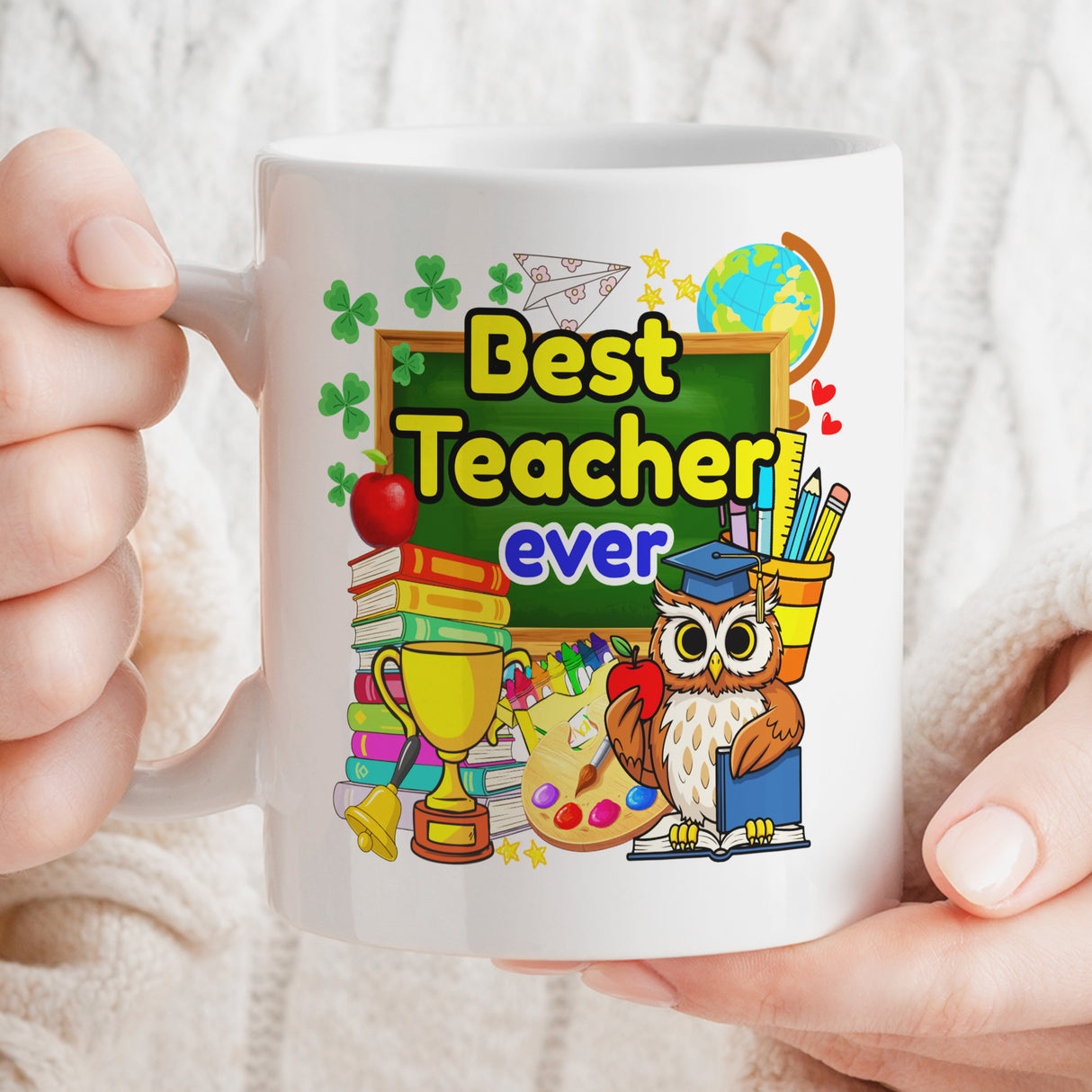 Best Teacher Ever Mug – Colourful Teacher Gift