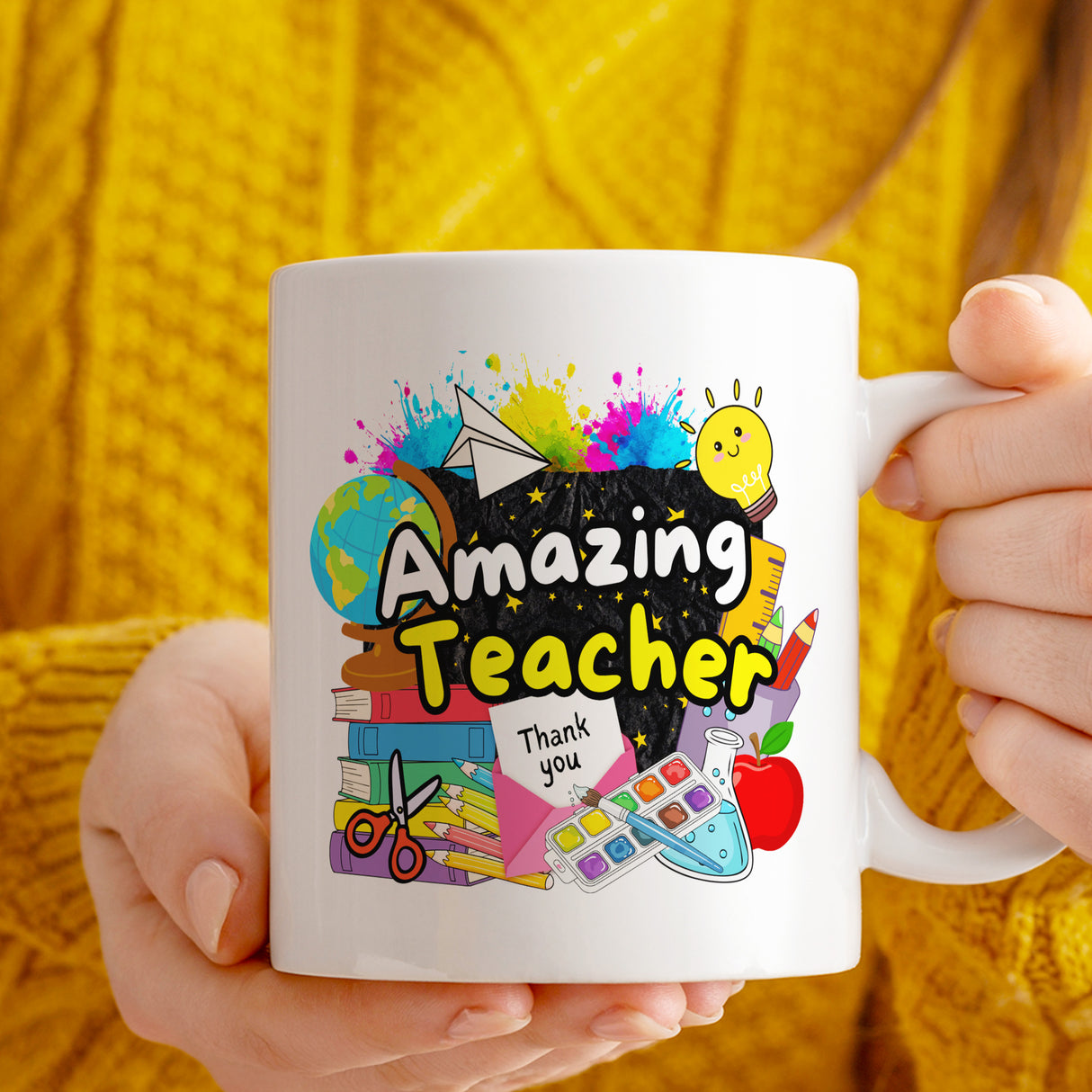 Amazing Teacher Mug – Colourful Teacher Thank You Gift