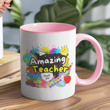Amazing Teacher Mug – Colourful Teacher Thank You Gift