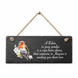 Robin Memorial Garden Slate Sign – Wall Hanging Decoration