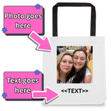 Any Photo Any Text Personalised Tote Bag, 36cm x 33cm