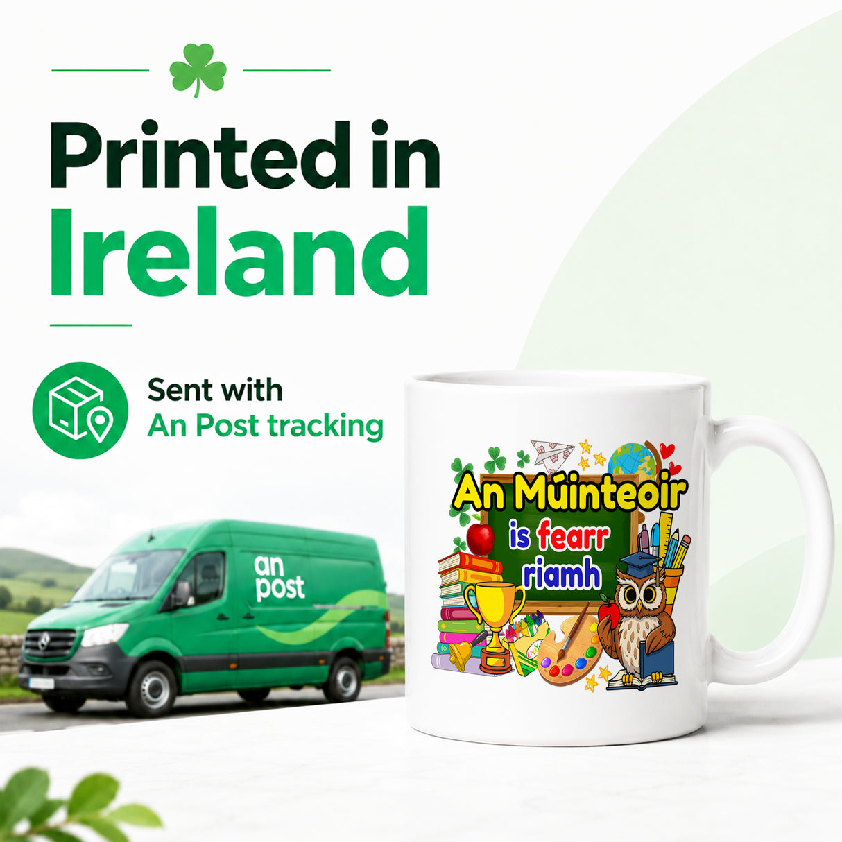 An Múinteoir Is Fearr Riamh Mug – Irish Teacher Gift