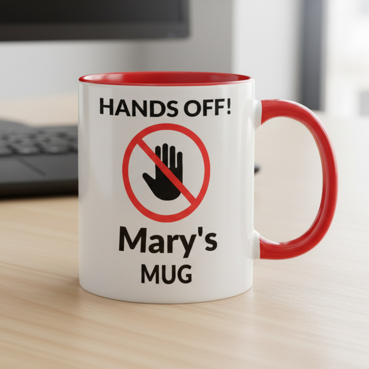 Personalised Mug | Add Your Name | Hands Off! 11oz Ceramic Mug