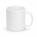 White ceramic mug with white handle