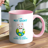 I’m Not Short, I’m More Down to Earth Funny Cat Mug – Cute Gift for Cat Lovers