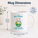 I’m Not Short, I’m More Down to Earth Funny Cat Mug – Cute Gift for Cat Lovers