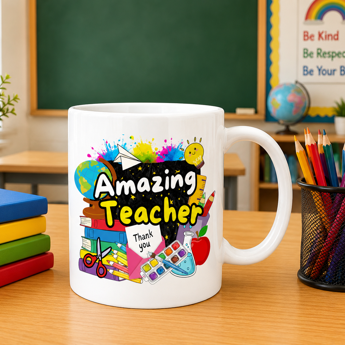 Amazing Teacher Mug – Colourful Teacher Thank You Gift