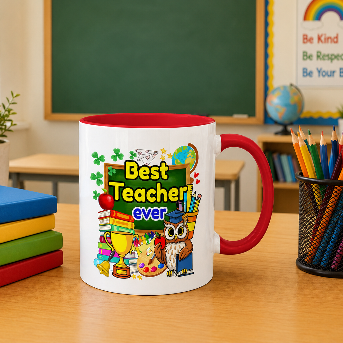 Best Teacher Ever Mug – Colourful Teacher Gift