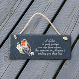 Robin Memorial Garden Slate Sign – Wall Hanging Decoration