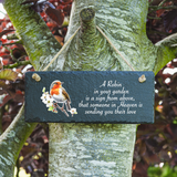 Robin Memorial Garden Slate Sign – Wall Hanging Decoration